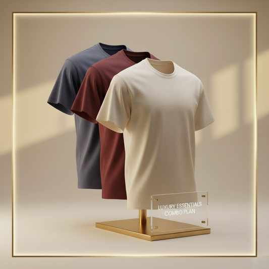 Combo Regular T-shirt (White-Maroon-Royal Blue)